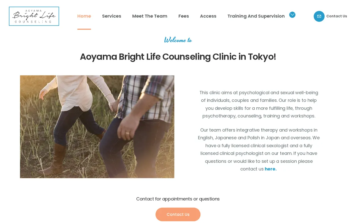 Aoyama Bright Life Counseling website